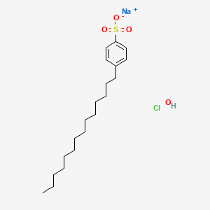 molecular formula C20H34ClNaO4S B12689818 Oxychlorosene sodium CAS No. 52906-84-0