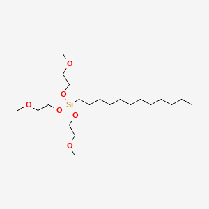 molecular formula C21H46O6Si B12689819 6-Dodecyl-6-(2-methoxyethoxy)-2,5,7,10-tetraoxa-6-silaundecane CAS No. 94277-90-4