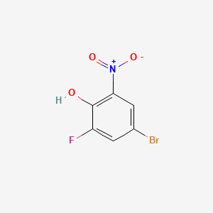 molecular formula C6H3BrFNO3 B1268982 4-溴-2-氟-6-硝基苯酚 CAS No. 320-76-3
