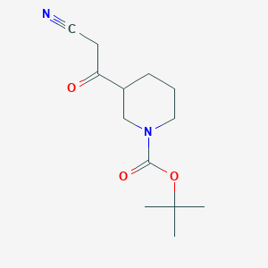 molecular formula C13H20N2O3 B1268984 3-(2-氰基乙酰基)-哌啶-1-羧酸叔丁酯 CAS No. 842112-53-2