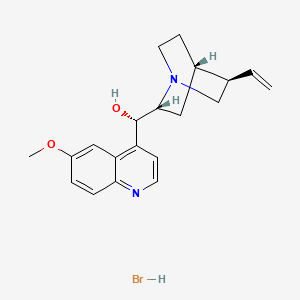 molecular formula C20H25BrN2O2 B12689843 (9S)-6'-Methoxycinchonan-9-ol monohydrobromide CAS No. 6363-60-6