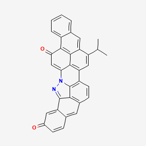 molecular formula C34H20N2O2 B12689861 17-Isopropylanthra(2,1,9-mna)benz(6,7)indazolo(2,3,4-fgh)acridine-5,10-dione CAS No. 93963-00-9