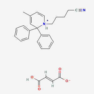 1-(4-Cyanobutyl)-gamma-methyl-alpha,alpha-diphenylpyridinium hydrogen fumarate