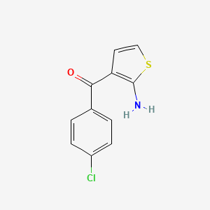 molecular formula C11H8ClNOS B1268992 (2-氨基-3-噻吩基)(4-氯苯基)甲酮 CAS No. 55865-51-5