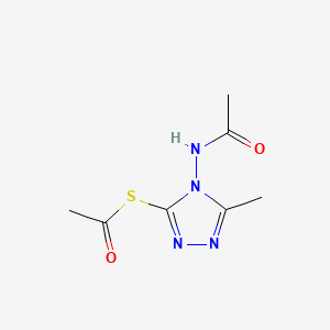 S-(4-(Acetylamino)-5-methyl-4H-1,2,4-triazol-3-yl) ethanethioate