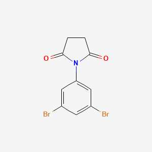 molecular formula C10H7Br2NO2 B12689953 2,5-Pyrrolidinedione, 1-(3,5-dibromophenyl)- CAS No. 27746-70-9