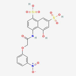 5-Hydroxy-4-(((3-nitrophenoxy)acetyl)amino)naphthalene-1,7-disulphonic acid