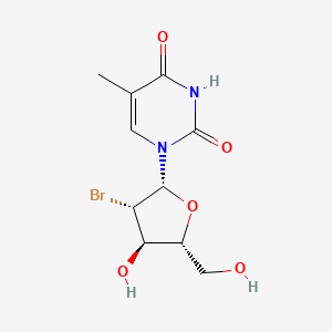 molecular formula C10H13BrN2O5 B12689965 1-(2-Bromo-2-deoxy-beta-D-arabinofuranosyl)-5-methylpyrimidine-2,4(1H,3H)-dione CAS No. 83966-98-7