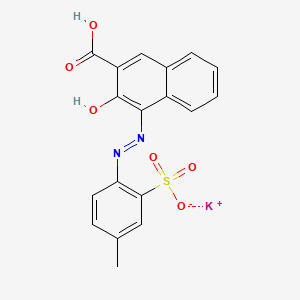 molecular formula C18H13KN2O6S B12689979 Potassium hydrogen 3-hydroxy-4-((4-methyl-2-sulphonatophenyl)azo)-2-naphthoate CAS No. 93923-95-6