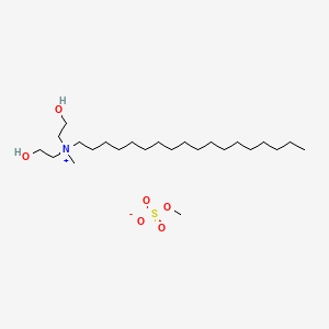 molecular formula C24H53NO6S B12689991 Bis(2-hydroxyethyl)methyl(octadecyl)ammonium methyl sulphate CAS No. 74160-02-4