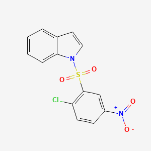 1H-Indole, 1-((2-chloro-5-nitrophenyl)sulfonyl)-