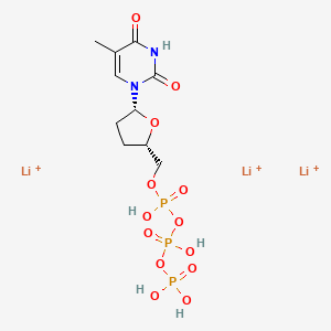 Thymidine 5'-(tetrahydrogen triphosphate), 3'-deoxy-, trilithium salt