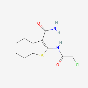 molecular formula C11H13ClN2O2S B1269009 2-(2-氯乙酰氨基)-4,5,6,7-四氢苯并[b]噻吩-3-羧酸酰胺 CAS No. 20886-87-7