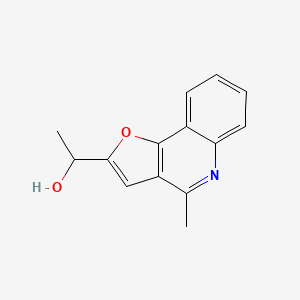 molecular formula C14H13NO2 B12690092 alpha,4-Dimethylfuro(3,2-c)quinoline-2-methanol CAS No. 88654-58-4