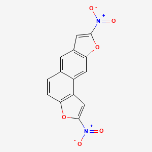 molecular formula C14H6N2O6 B12690157 2,8-dinitro-[1]benzofuro[6,5-e][1]benzofuran CAS No. 111257-93-3