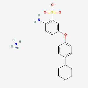 molecular formula C18H24N2O4S B12690186 Ammonium 2-amino-5-(4-cyclohexylphenoxy)benzenesulphonate CAS No. 79392-36-2