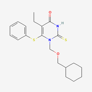 5-Ethyl-1-((cyclohexylmethoxy)methyl-6-(phenylthio)-2-thiouracil