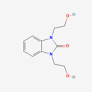 molecular formula C11H14N2O3 B12690203 1,3-Dihydro-1,3-bis(2-hydroxyethyl)-2H-benzimidazol-2-one CAS No. 39936-67-9