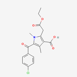 Ethyl 3-carboxy-5-(4-chlorobenzoyl)-1,4-dimethyl-1H-pyrrole-2-acetate