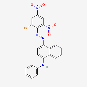 molecular formula C22H14BrN5O4 B12690236 4-((2-Bromo-4,6-dinitrophenyl)azo)-N-phenylnaphthalen-1-amine CAS No. 85136-51-2