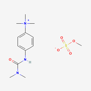 molecular formula C13H23N3O5S B12690272 4-(((Dimethylamino)carbonyl)amino)-N,N,N-trimethylanilinium methylsulphate CAS No. 93777-82-3