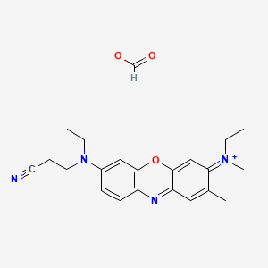 7-((2-Cyanoethyl)ethylamino)-3-(ethylmethylamino)-2-methylphenoxazin-5-ium formate