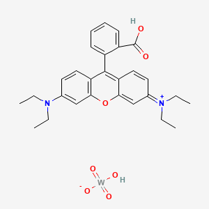 Xanthylium, 9-(2-carboxyphenyl)-3,6-bis(diethylamino)-, tungstate