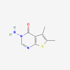 molecular formula C8H9N3OS B1269033 3-氨基-5,6-二甲基噻吩并[2,3-d]嘧啶-4(3h)-酮 CAS No. 32973-77-6