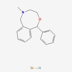 molecular formula C17H20BrNO B12690359 3,4,5,6-Tetrahydro-5-methyl-1-phenyl-1H-2,5-benzoxazocine hydrobromide CAS No. 69984-26-5