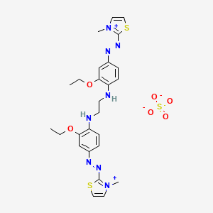 2,2'-(Ethylenebis(imino(3-ethoxy-4,1-phenylene)azo))bis(3-methylthiazolium) sulphate