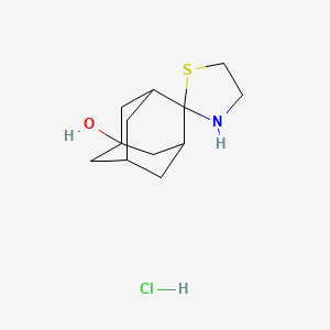 molecular formula C12H20ClNOS B12690401 Spiro(thiazolidine-2,2'-tricyclo(3.3.1.1(sup 3,7))decan)-5'-ol, hydrochloride CAS No. 159553-29-4