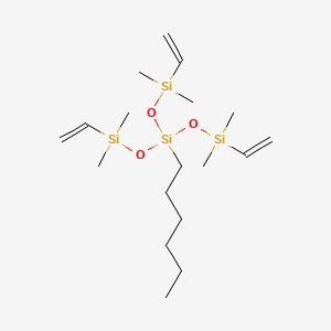 3-[(Dimethylvinylsilyl)oxy]-3-hexyl-1,1,5,5-tetramethyl-1,5-divinyltrisiloxane