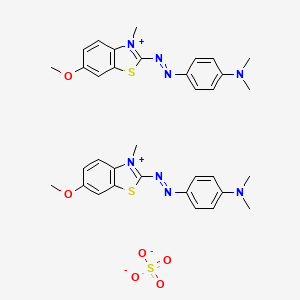 Bis(2-((4-(dimethylamino)phenyl)azo)-6-methoxy-3-methylbenzothiazolium) sulphate