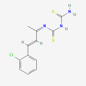 N-(3-(2-Chlorophenyl)-1-methyl-2-propenylidene)dicarbonodithioimidic diamide