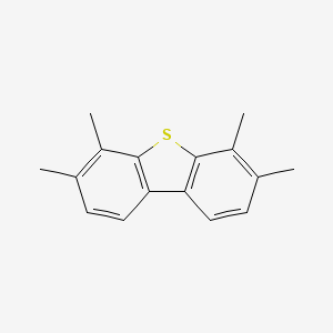 molecular formula C16H16S B12690459 Dibenzothiophene, 3,4,6,7-tetramethyl- CAS No. 3919-67-3