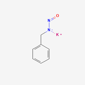 molecular formula C7H7KN2O B12690472 Benzenemethanamine, N-nitroso-, potassium salt CAS No. 87014-46-8