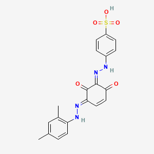 molecular formula C20H18N4O5S B12690505 4-((3-((2,4-Dimethylphenyl)diazenyl)-2,6-dihydroxyphenyl)diazenyl)benzenesulfonic acid CAS No. 5418-48-4