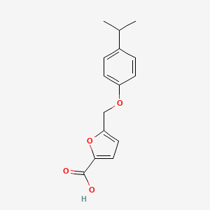 molecular formula C15H16O4 B1269052 5-[(4-异丙基苯氧基)甲基]-2-呋喃甲酸 CAS No. 406470-58-4