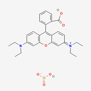 Xanthylium, 9-(2-carboxyphenyl)-3,6-bis(diethylamino)-, silicate