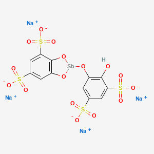 molecular formula C12H5Na4O16S4Sb B12690598 Pyrostib CAS No. 147-66-0