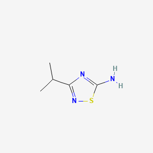 molecular formula C5H9N3S B1269061 5-Amino-3-isopropyl-1,2,4-thiadiazole CAS No. 32039-21-7