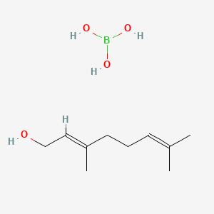 2,6-Octadien-1-ol, 3,7-dimethyl-, (2E)-, ester with boric acid (H3BO3)