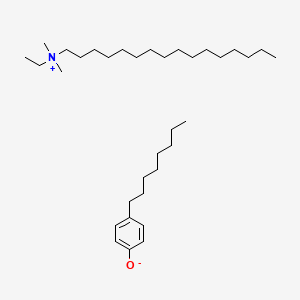 molecular formula C34H65NO B12690630 Ethylhexadecyldimethylammonium 4-octylphenolate CAS No. 94159-48-5