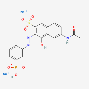 Disodium 6-acetamido-4-hydroxy-3-((3-phosphonatophenyl)azo)naphthalene-2-sulphonate