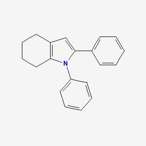 molecular formula C20H19N B12690673 1H-Indole, 4,5,6,7-tetrahydro-1,2-diphenyl- CAS No. 51495-03-5