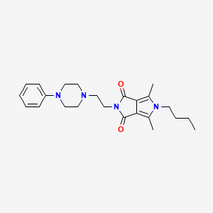 Pyrrolo(3,4-c)pyrrole-1,3(2H,5H)-dione, 5-butyl-4,6-dimethyl-2-(2-(4-phenyl-1-piperazinyl)ethyl)-