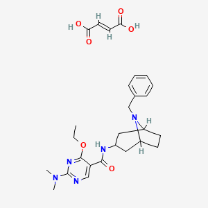 5-Pyrimidinecarboxamide, N-(8-benzyl-3-beta-nortropanyl)-2-(dimethylamino)-4-ethoxy-, monomaleate