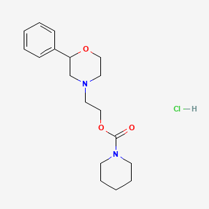 1-Piperidinecarboxylic acid, 2-(2-phenyl-4-morpholinyl)ethyl ester, monohydrochloride