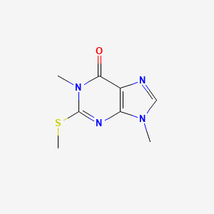 molecular formula C8H10N4OS B12690727 Hypoxanthine, 1,9-dimethyl-2-(methylthio)- CAS No. 10154-09-3