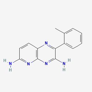 molecular formula C14H13N5 B12690764 2-(2-Methylphenyl)pyrido[2,3-b]pyrazine-3,6-diamine CAS No. 5466-19-3